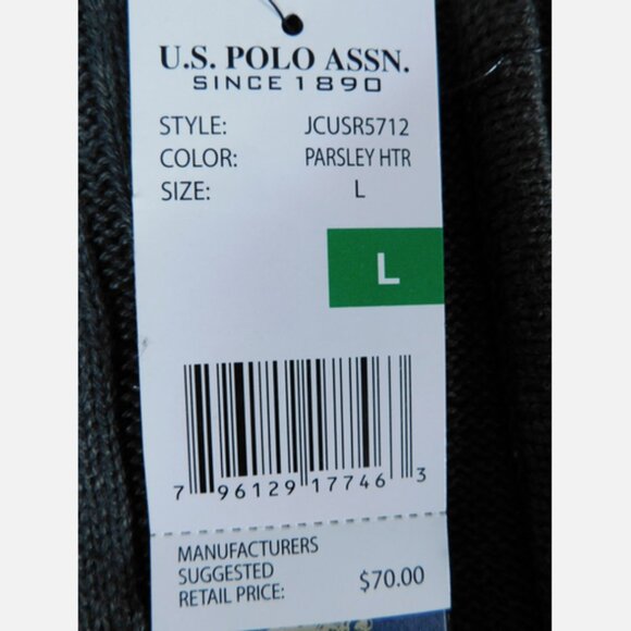 U.S. POLO ASSN. Mens 1/4 Zip Sweater Cable Knit  Size Large - Picture 4 of 4